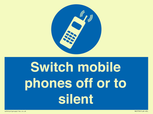 Switch mobile phones off or to silent